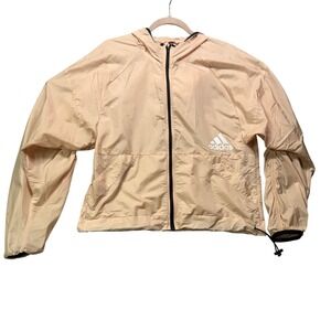 Adidas x Zoe Saldana Women's Lightweight Hooded Windbreaker Jacket Size S